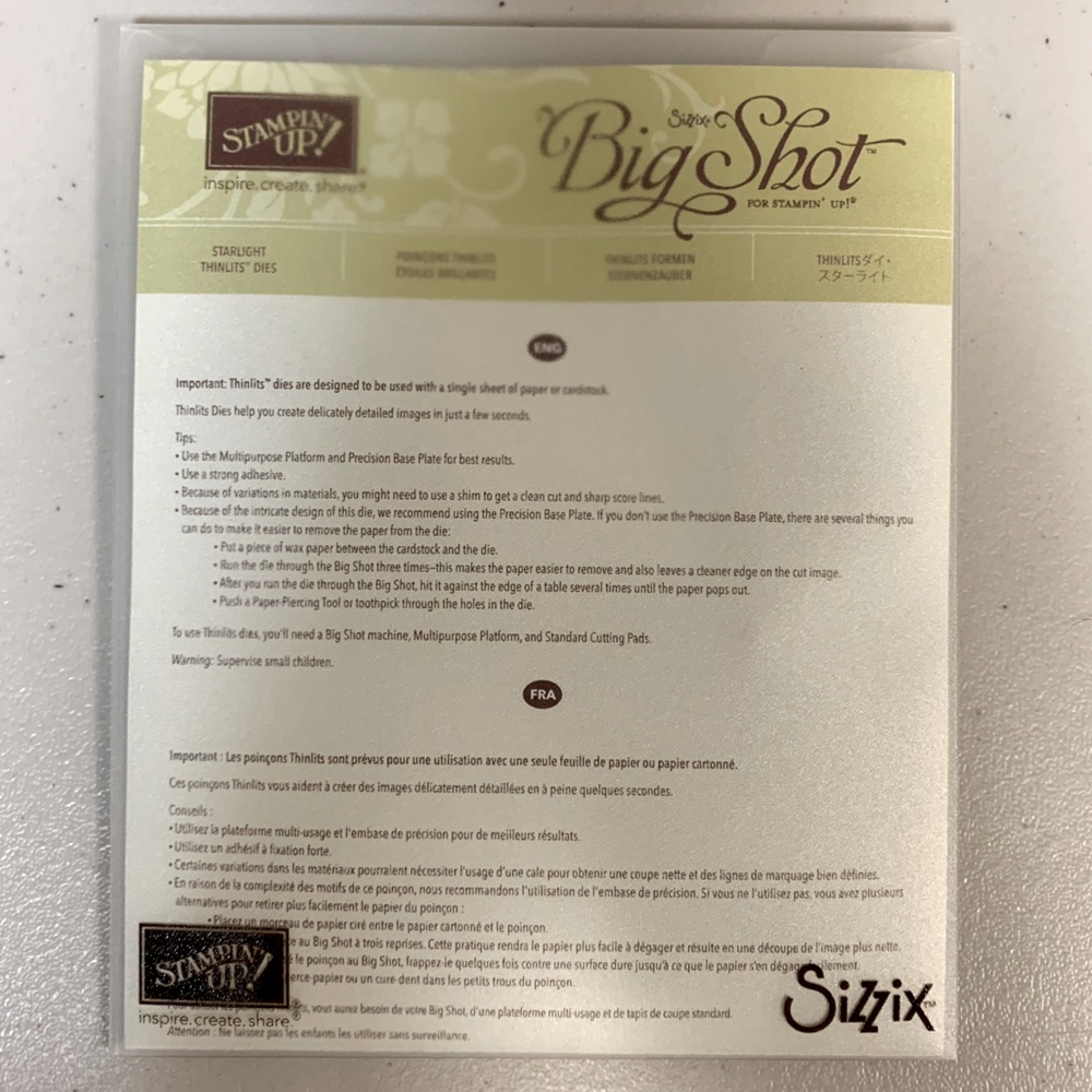 Stampin Up! Hexagon Hive Honeycomb Thinlits Metal Die Cut Framelit Paper Craft - Picture 5 of 10